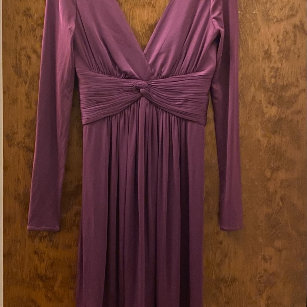 BCBGMaxAzria Deep Purple Long Sleeve Dress